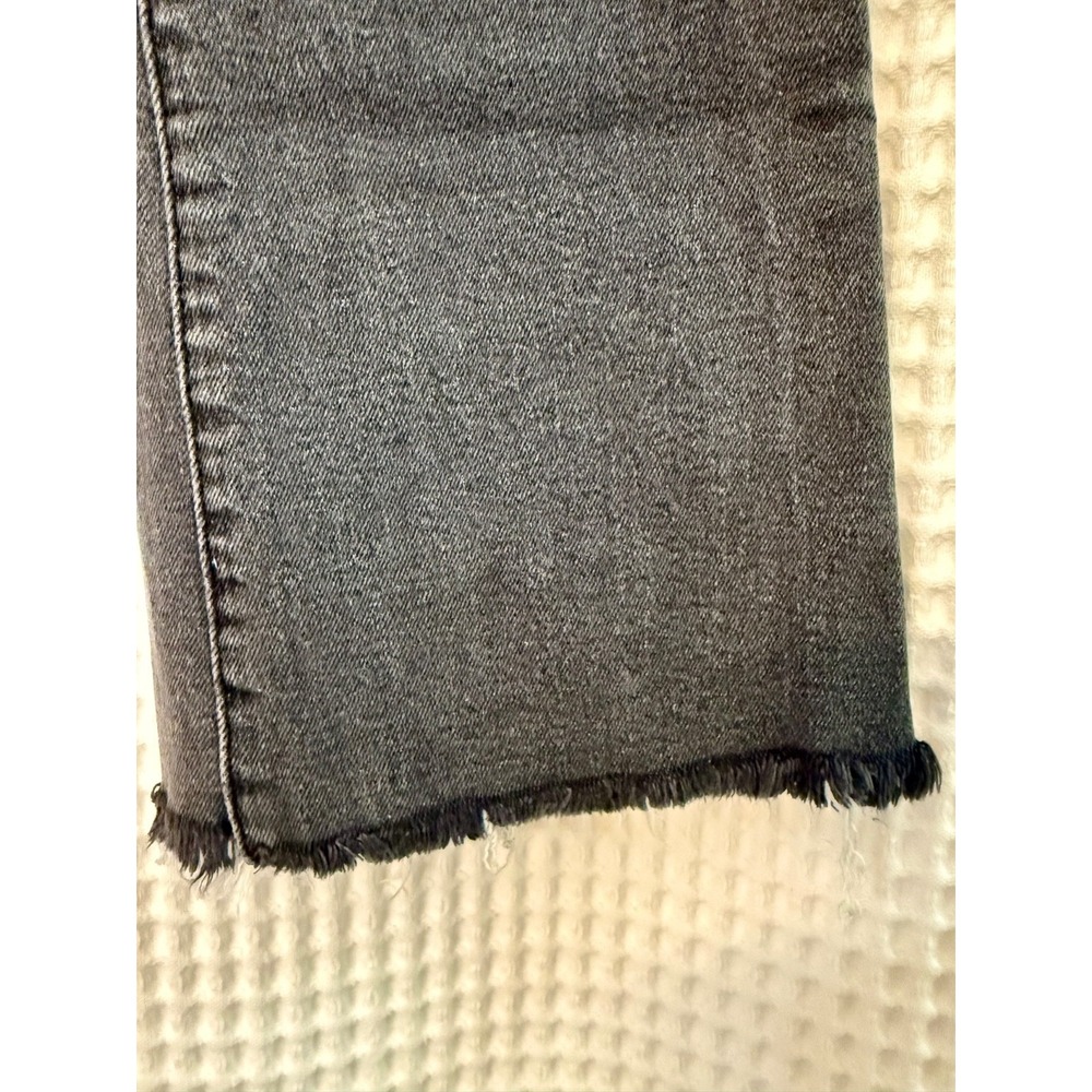Ginanni Bini Black Distressed Jeans Straight Leg Frayed Hem Comfort Women's 27 - Picture 4 of 5
